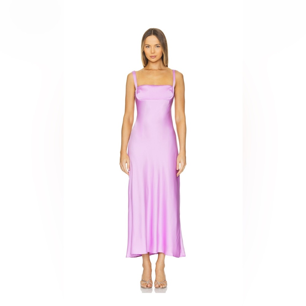 ASTR the Label - Stacie Satin Dress in Lilac size L